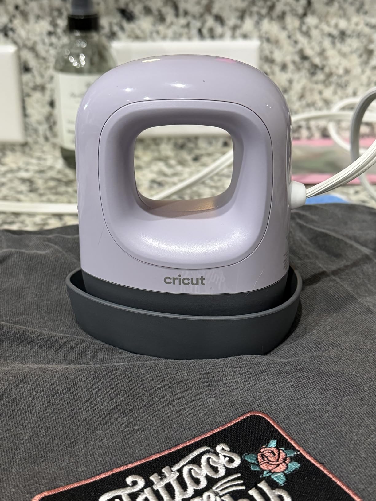 Cricut EasyPress Mini LT - Lavender - Mini Heat Press | Pressing Shoes, Baby Clothes, T-Shirts, & More - Easy to Use with a Single Setting - Precision Tip - Portable Mini Iron customer photo 2