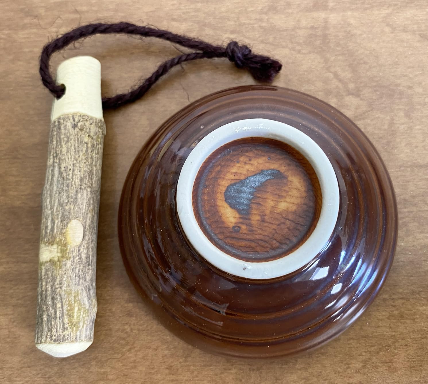 Japanese Mortar and Pestle Set, 3.35 Inch (85mm) Suribachi Bowl with 3.54 Inch (90mm) Sansho Wood Pestle, Made in Japan customer photo 1