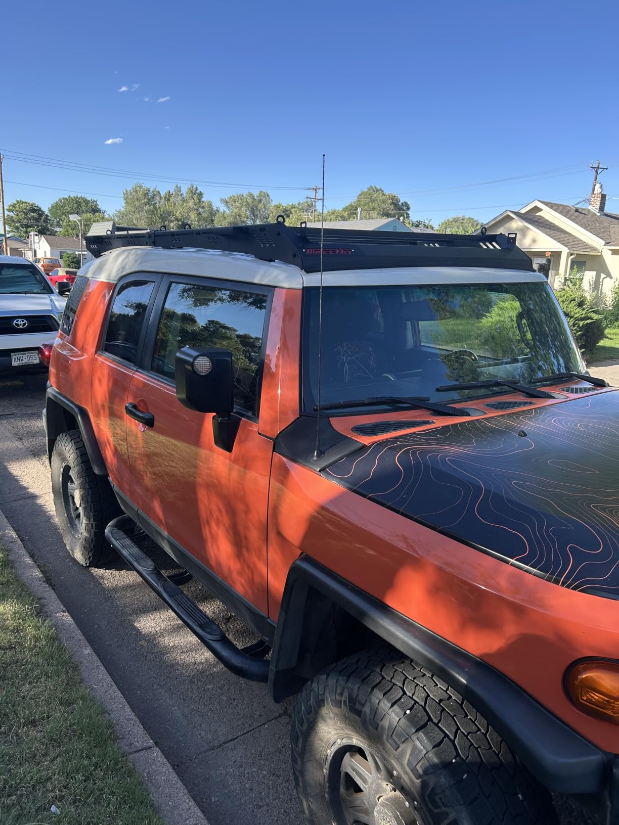 Overland Roof Rack Platform for Toyota FJ Cruiser 2007-2016, Heavy Duty Aluminum Roof Rack, 1000 lbs Static / 500 lbs Dynamic Load, LED Light Bar Compatible, No-Drill Installation customer photo 1