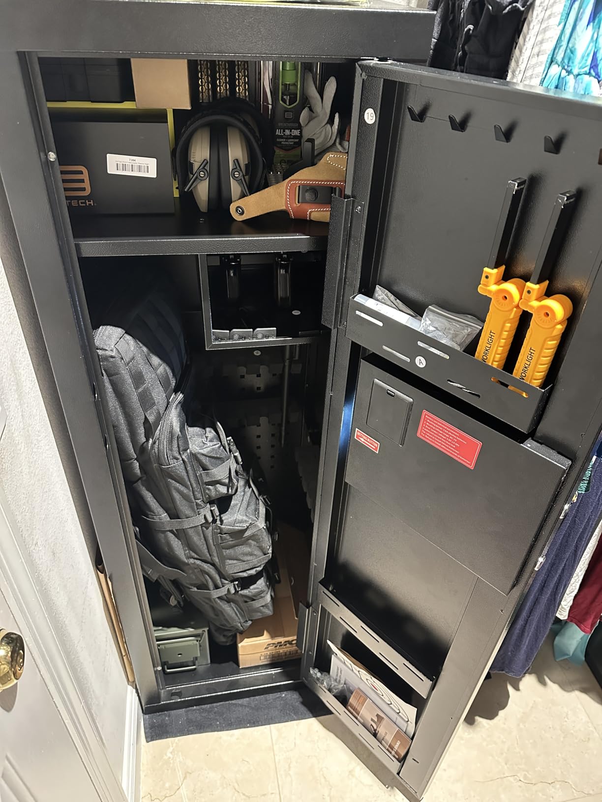 KAER Biometric Gun Safe Rifle,Gun Safes for Rifles and Pistols Holds 14-15 Firearms with Adjustable Racks & Pistol Storage,Fingerprint Keypad Lock Gun Cabinet for Home & Hunting for Enthusiasts customer photo 2