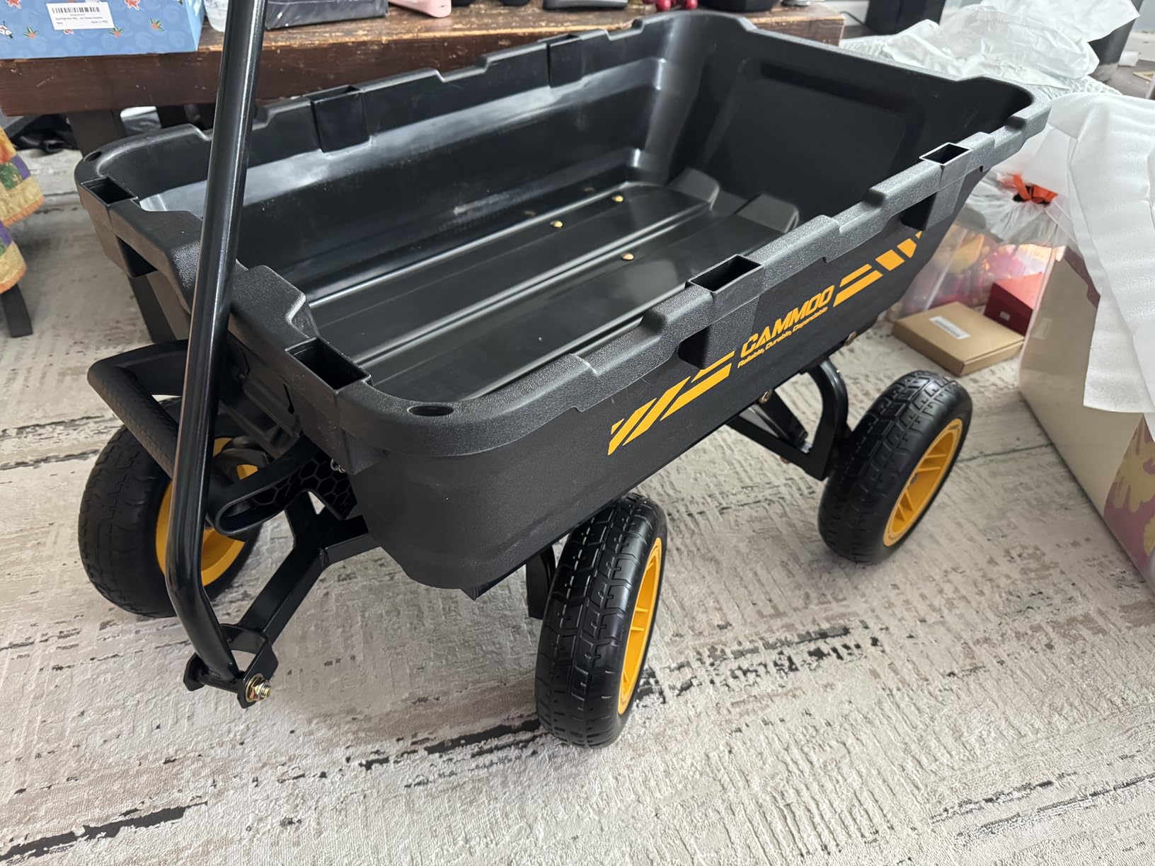 CAMMOO 10-in NO-Flat Tires 900lb Garden Dump Cart Wheelbarrow Garden Wagon customer photo 1