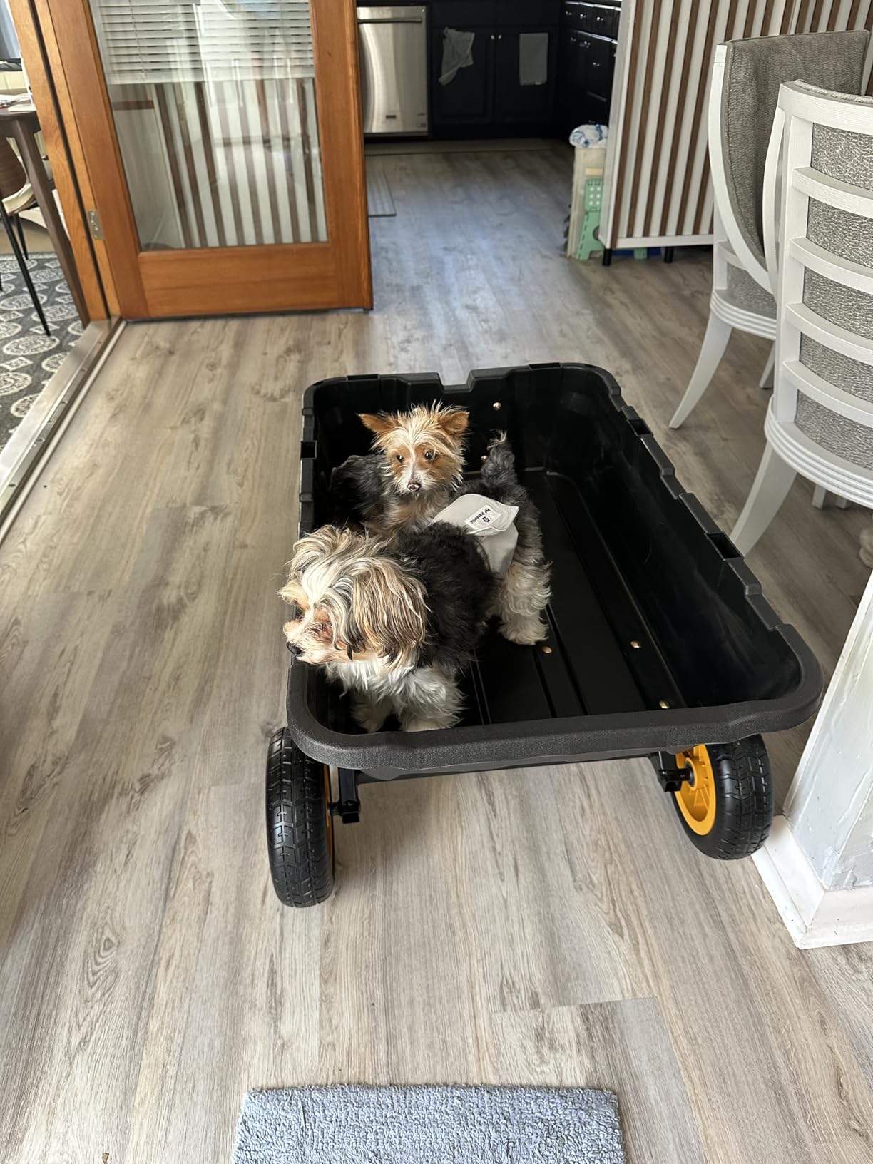 CAMMOO 10-in NO-Flat Tires 900lb Garden Dump Cart Wheelbarrow Garden Wagon customer photo 2