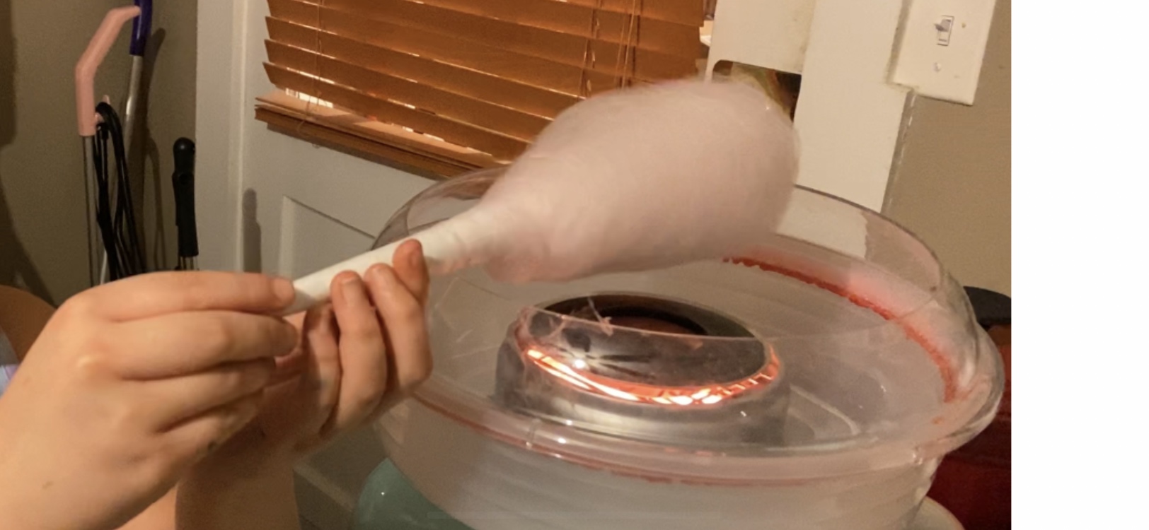 Nostalgia Countertop Cotton Candy Machine - Use Normal or Sugar-Free Candy or Flossing Sugar - Includes 2 Reusable Cones and Measuring Scoop - Aqua customer photo 2