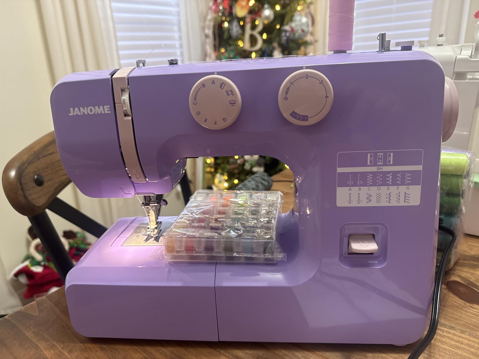 Janome Toile Romance Easy-to-Use 15-Stitch Sewing Machine, Officially Licensed Bridgerton Collection (Vintage-Inspired Style) customer photo 2