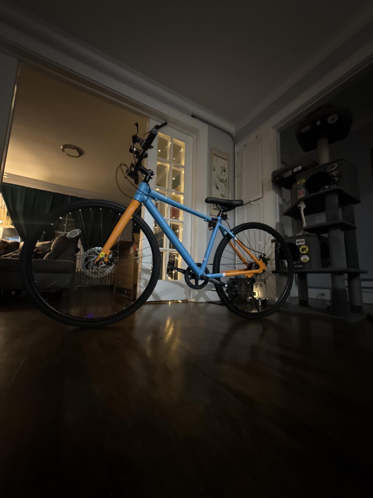 MOONCOOL Hybrid Bike for Adults, 8-Speed Commuter Bicycle, Aluminum Frame, Dual Disc Brakes customer photo 1