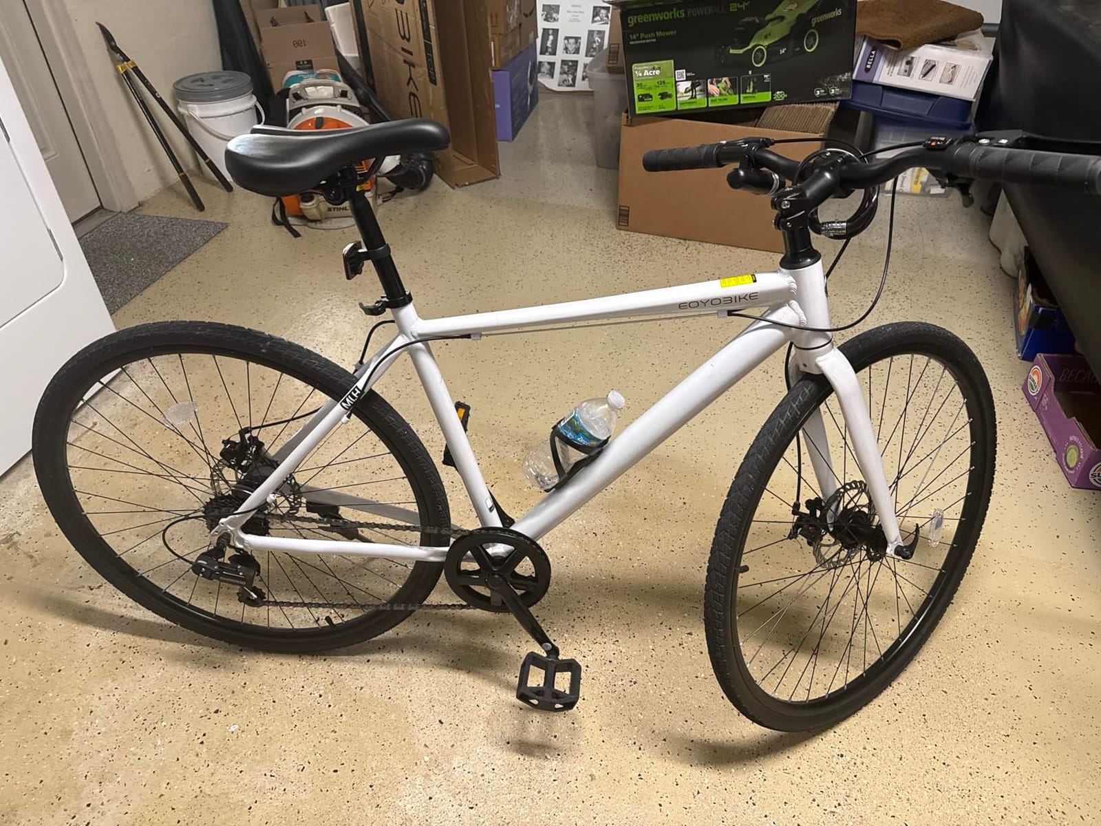 MOONCOOL Hybrid Bike for Adults, 8-Speed Commuter Bicycle, Aluminum Frame, Dual Disc Brakes customer photo 2