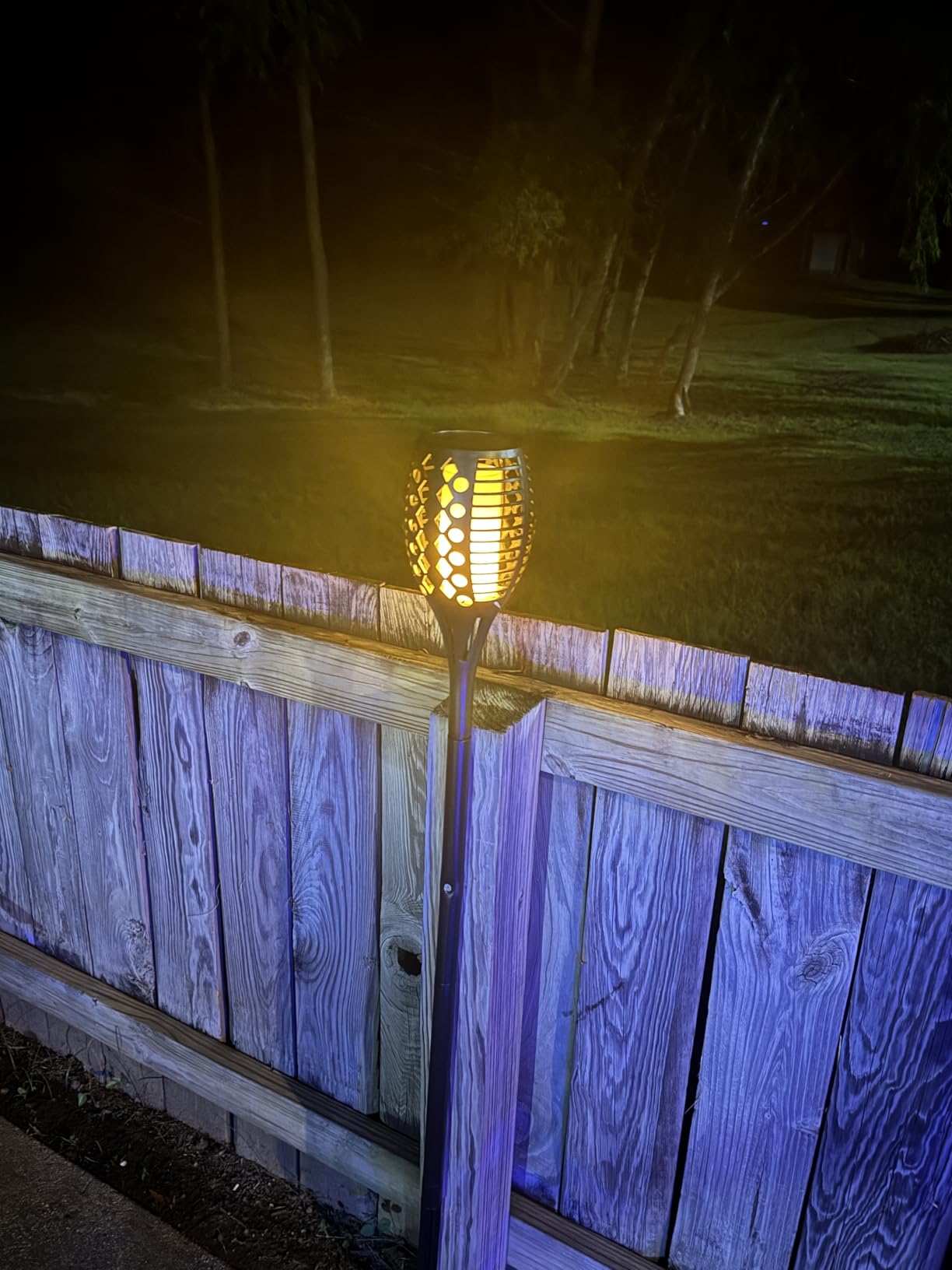 TomCare Solar Lights Outdoor Flickering Flame Solar Torch Lights Waterproof Outdoor Lighting Solar Powered Pathway Lights Christmas Decorations for Garden Patio Yard Landscape, 6 Pack customer photo 1