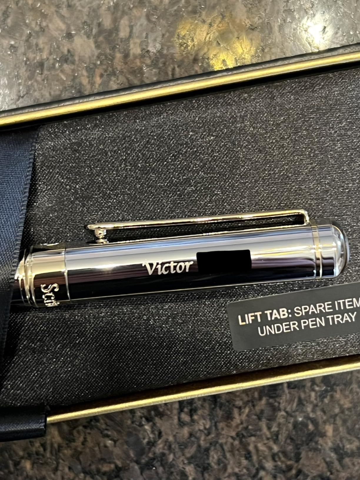 Scriveiner All Black Ballpoint Pen - Stunning Luxury All Metal Matt Black Pen, Schmidt Black Refill, Best Gift Set for Men & Women, Professional Executive Office, Nice Fancy Designer Pens customer photo 1
