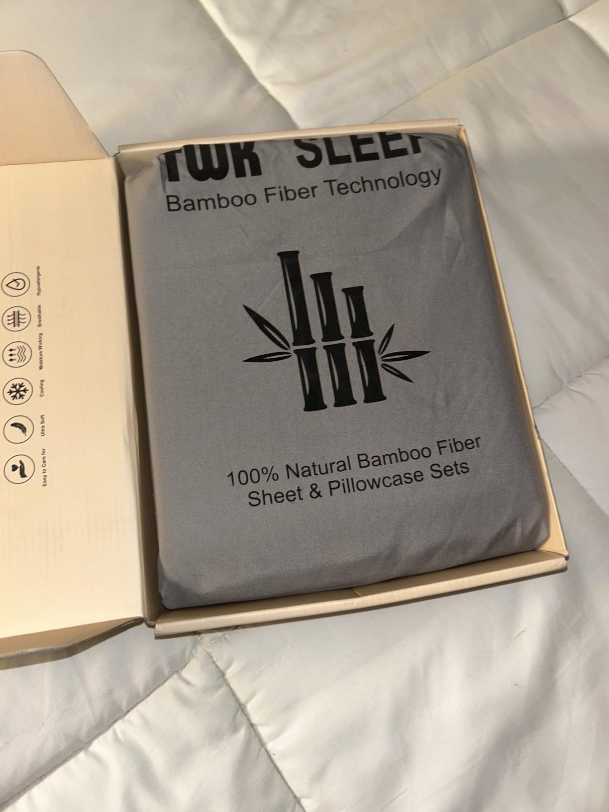 TWK Real 100% Viscose Derived from Bamboo Sheets Set King Size, Cooling Silky Soft for Hot Sleeper, Luxury with Breathable & Moisture Wicking Fabric, 18
