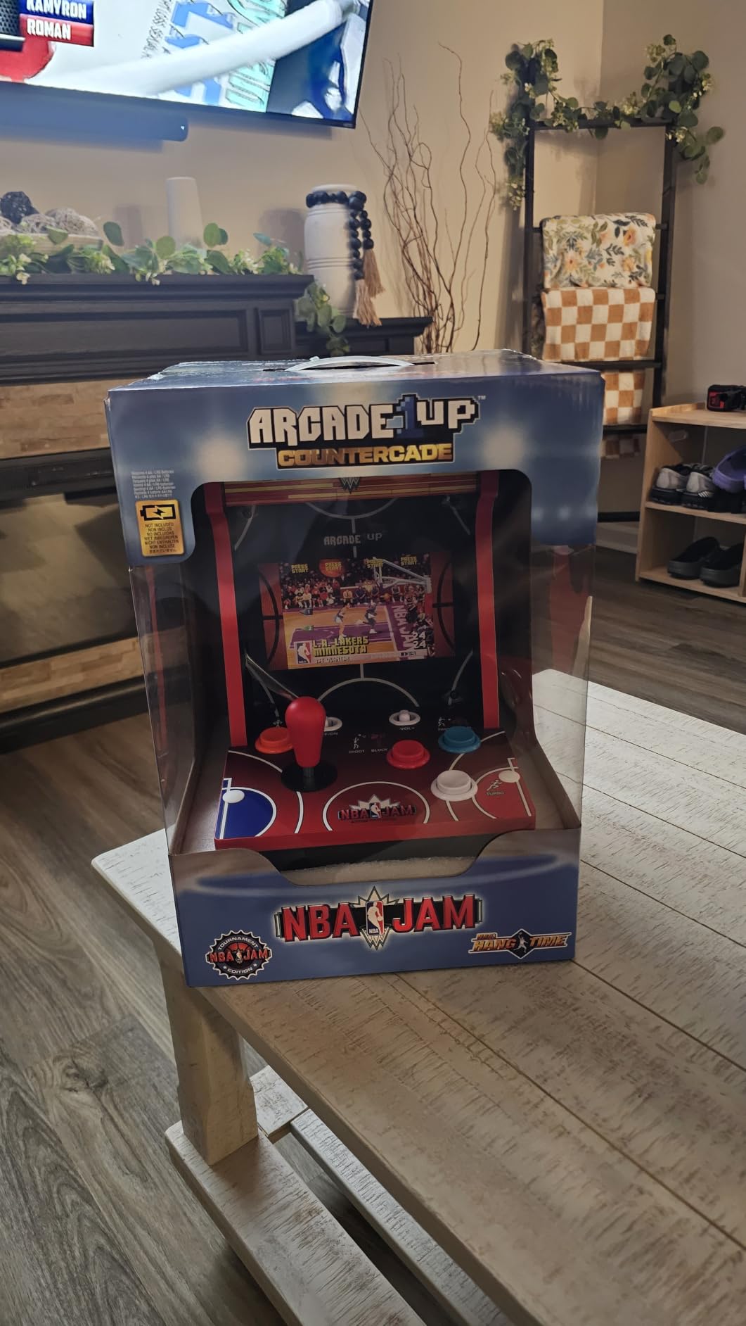 Arcade1Up NBA JAM Countercade Arcade, NBA JAM TE and NBA Hang Time | 7-Inch LCD Screen, Light-Up Marquee and Real-Feel Arcade Controls customer photo 2