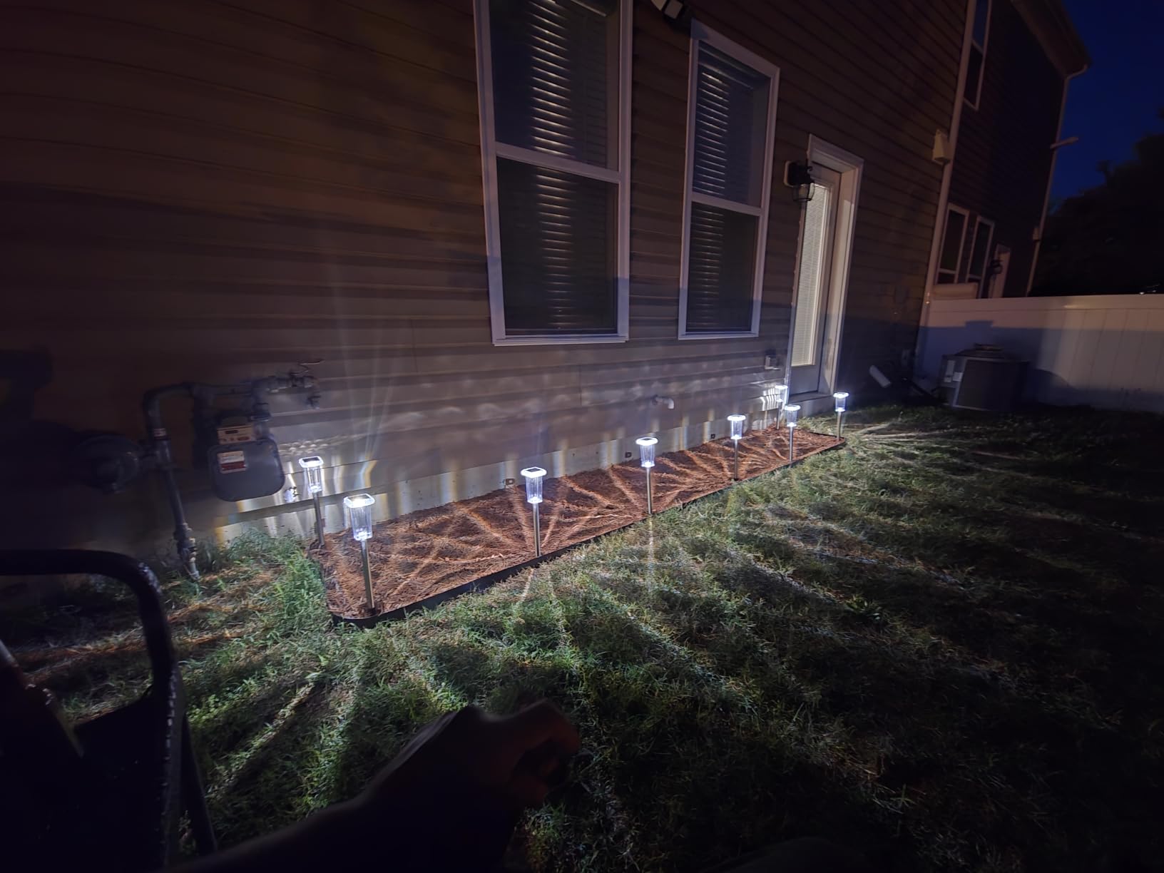 DenicMic Pathway Solar Lights Outdoor Waterproof 4 Pack Halloween Decor | 10 Color Mode LED Stake Lights for Yard Garden Driveway Walkway Landscape Path Lights Auto On/Off customer photo 2