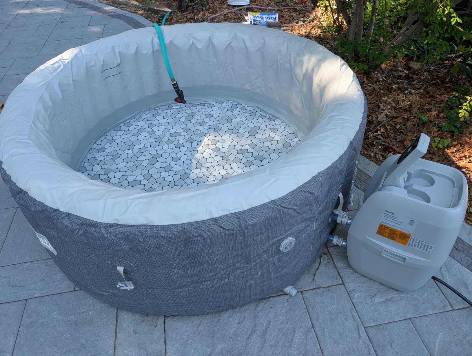 SaluSpa Hot Springs 4-6 Person Square Inflatable Hot Tub, Energy-Efficient | 40% More Energy-Efficient Than Similar Hot Tubs, Wi-Fi Compatible, 140 Soothing Jets, Ultra-Durable Design, 5-Minute Setup customer photo 1