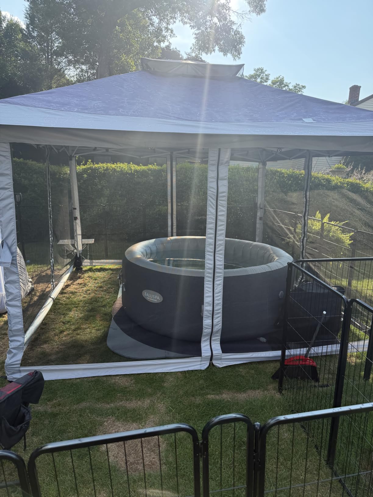 SaluSpa Hot Springs 2-4 Person Round Inflatable Hot Tub, Energy-Efficient | 40% More Energy-Efficient Than Similar Hot Tubs, 120 Soothing Jets, Ultra-Durable Design, Freeze-Resistant, 5-Minute Setup customer photo 2