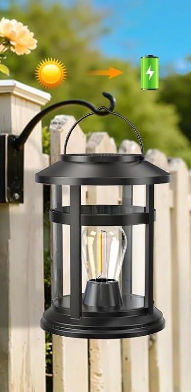 BONLION Solar Lantern Outdoor Waterproof, 2 Pack Bright Hanging Solar Lights customer photo 1