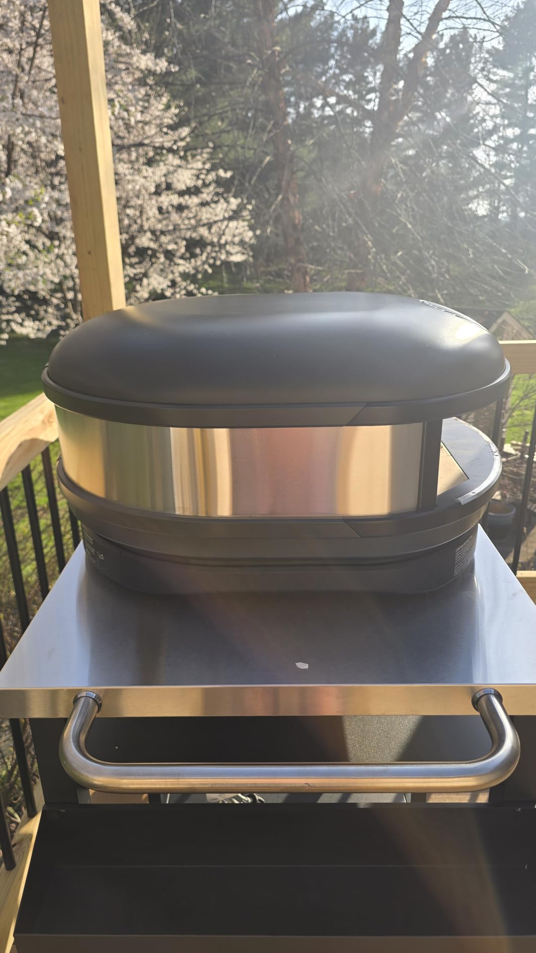 BIG HORN OUTDOORS Grill Cart, Stainless Steel Outdoor Grill Table for Infrared Grill, Pizza Oven Stand customer photo 1