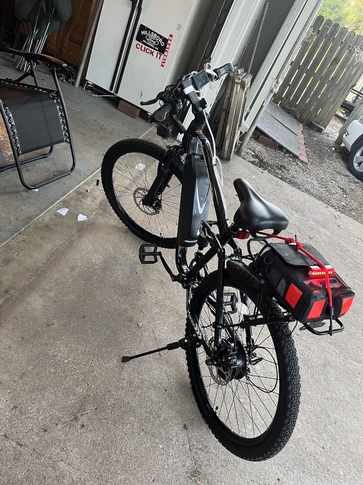 ESKUTE M200F Electric Bike for Adults - 27.5 inch Tire Mountain E-Bike, 1500W Peak Brushless Motor 31+MPH, 48V 20.8Ah Removable Battery, Up to 80 Miles, Step Over Commuter E-MTB, Full Suspensions customer photo 2