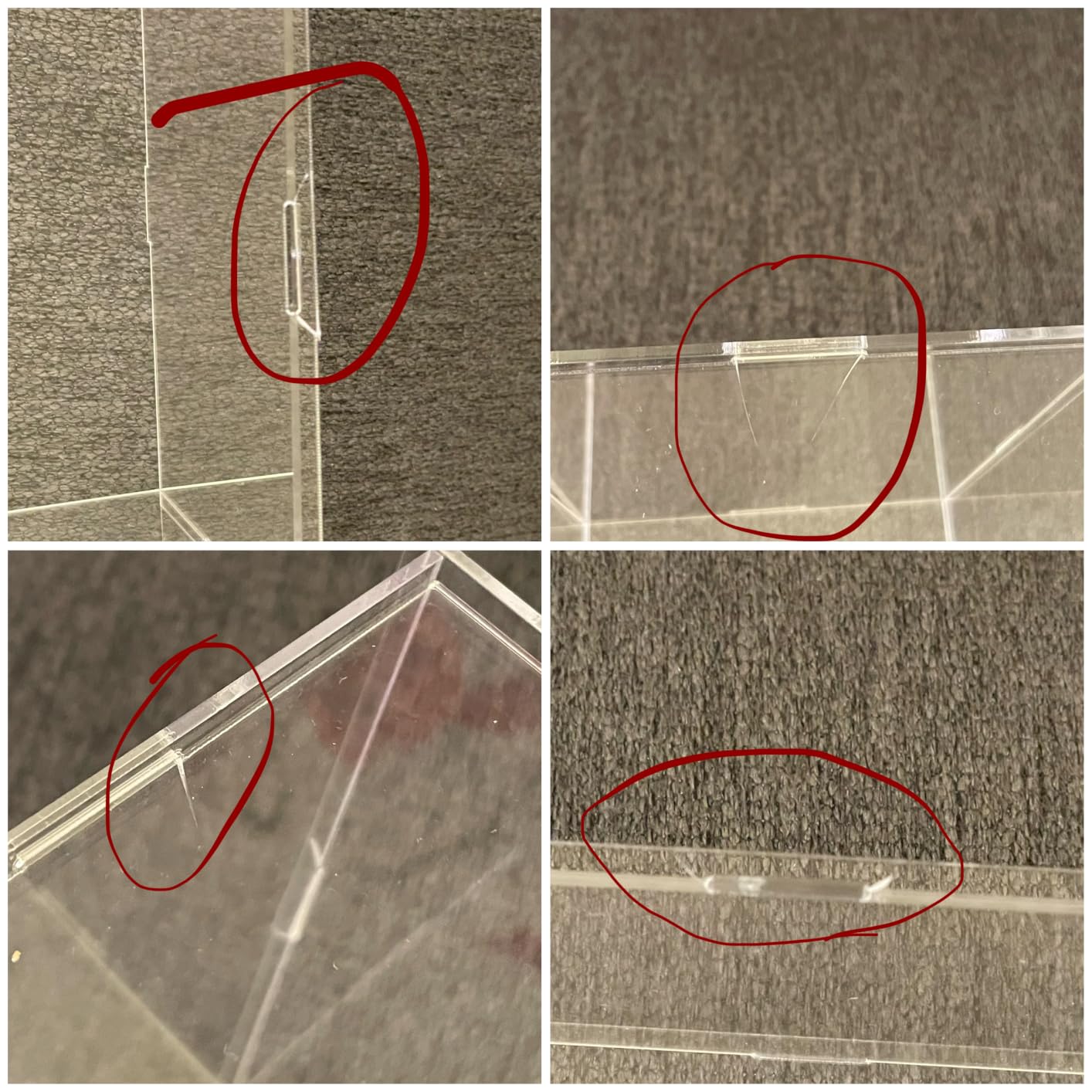LANSCOERY Acrylic Display Case for Aircraft Models, 9.8x5.9x5.9 in | 3 mm Glossy White Base, 2 mm Clear Panels, Dustproof with Warm String Lights for Shelf, Cabinet, and Countertop Displays customer photo 2