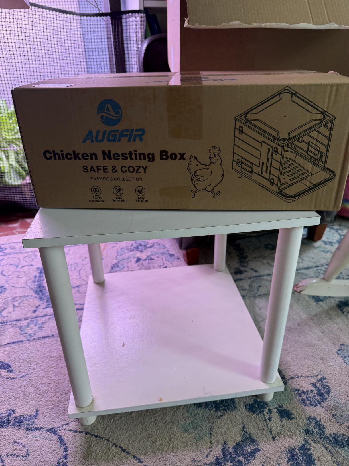 Chicken Nesting Box, 2 Compartment Nesting Boxes for Chickens, Large Chicken Laying Boxes for Egg Collection & Hen on Nest, Roll Away Nesting Boxes Chicken (Extra Large) customer photo 2