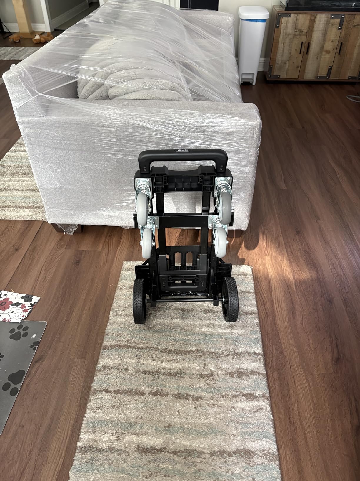 SIMPLI-Magic 2-in-1 Convertible Hand Truck & Dolly - 800 lb Capacity Heavy Duty Folding Platform Cart with Rubber Wheels for Moving Boxes, Furniture & Appliances customer photo 2