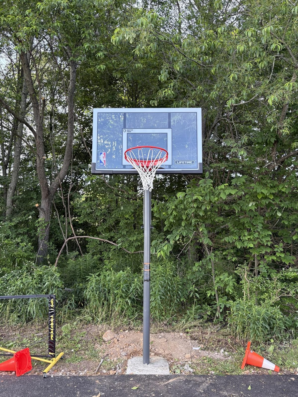 Lifetime NBA In-Ground Basketball Hoop, 54 Inch Shatterproof Backboard, Adjustable Height 7.5-10 Ft, Power Lift Adjust, Slam-It Pro Rim, Polycarbonate and Steel customer photo 2