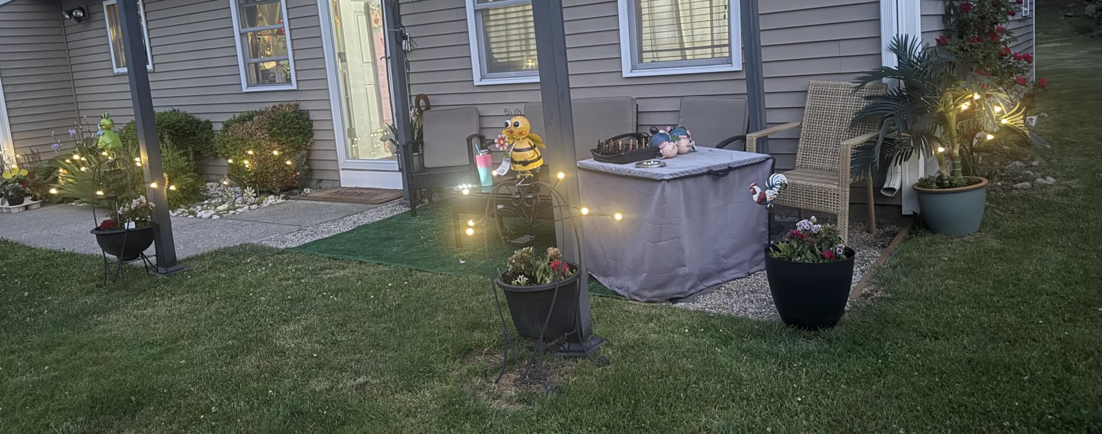 6 Pack Solar Garden Lights 48 LED, Solar Lights Outdoor Waterproof IP65, Decorative Garden Lights Solar Powered for Yard Patio Pathway Decor, Outside Fairy Firefly Lights Garden Gifts customer photo 1