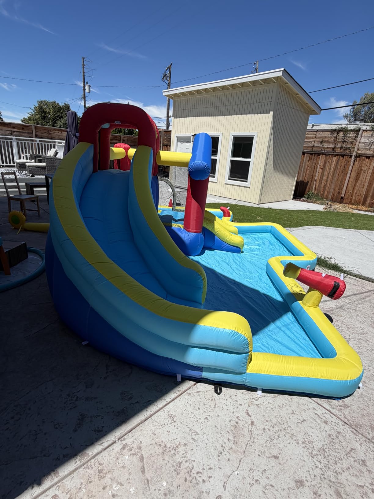 XL Inflatable Water Slide with 19ft Attachable Slip and Slide, Large 7 in 1 Blow Up Water Park, Bounce House for Backyard with 2 Slides, Climbing Wall, Deep Pool, Water Cannon, 750W Blower for Kids customer photo 2