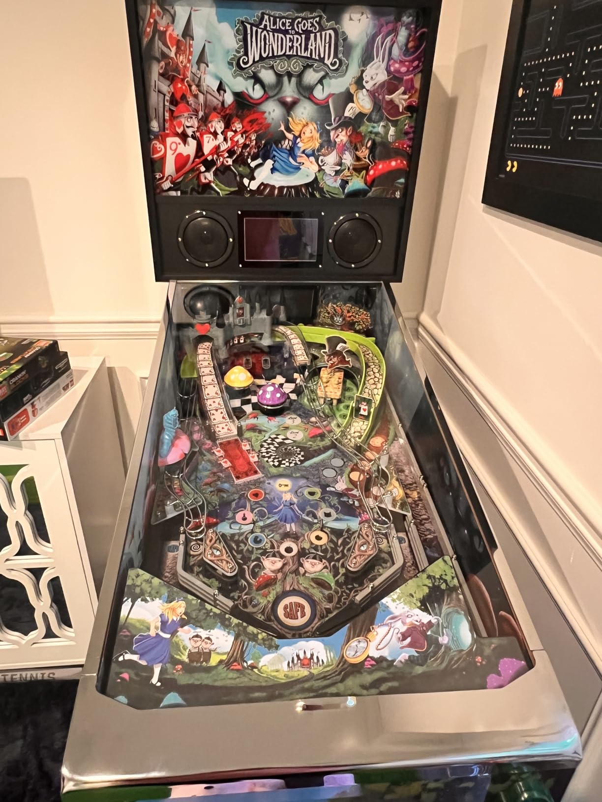 Alice Goes to Wonderland Pinball with LED Lighting | Home Pinball Machine with Real Flippers, Bumpers, Ramps & Multiball, Wi-Fi High Scores, Custom Art, Compact Arcade Cabinet customer photo 1
