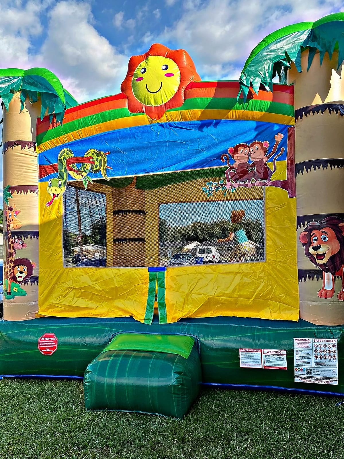 Pogo Bounce House Commercial Inflatable Jump Castle & Blower, Sports | Heavy-Duty 15oz PVC Vinyl in Stress Areas, Jump Castle w/ Stakes & Storage Bag, 13' L x 12' W x 14.5' H, 700lb Capacity customer photo 2