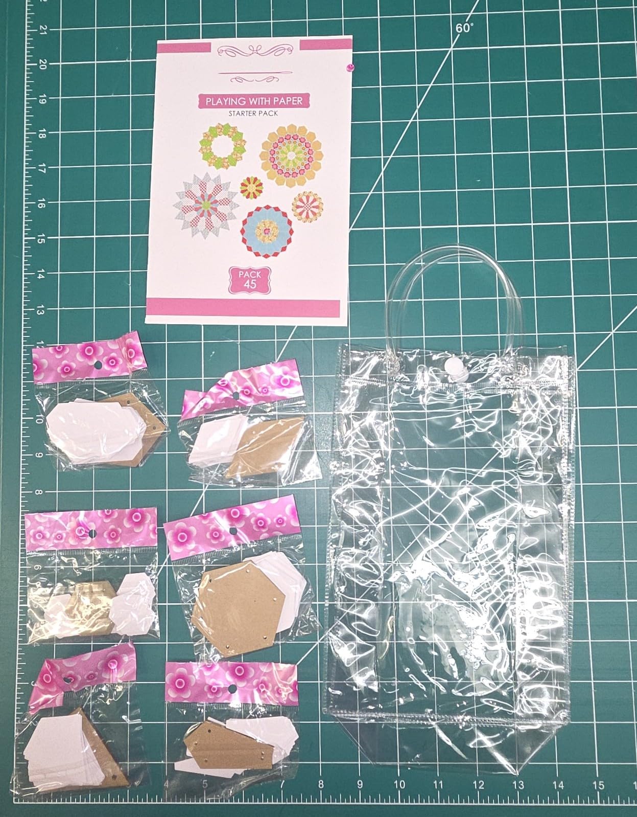 eZAKKA English Paper Piecing Templates Kit, 300PCS EPP Hexagon Paper Pieces | EPP Paper Piecing Supplies With 6 Acrylic Templates For Accurate English Paper Piecing, Quilting, Patchwork & Sewing Projects customer photo 2