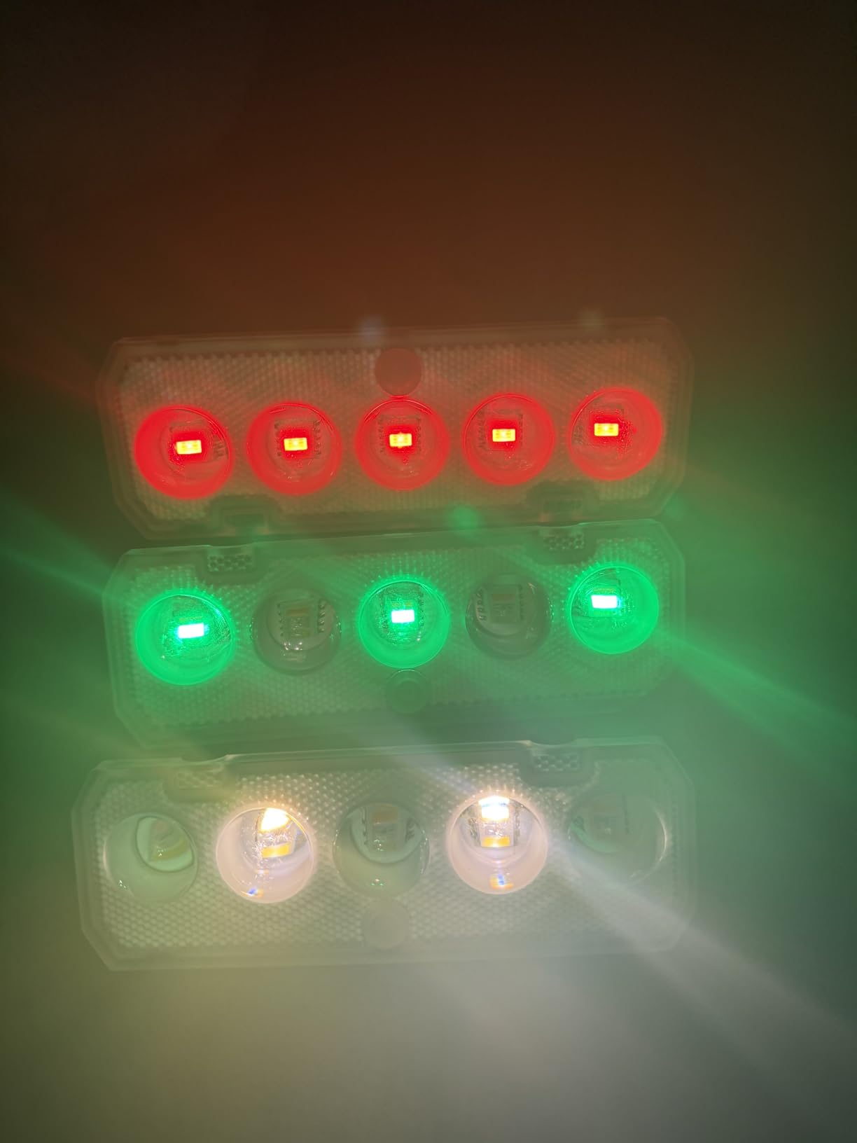 Tenmiro Solar Fence Lights Outdoor 10 Pack, 40 Modes RGB & Cold/Warm White Wall Lights with 5 Lens, IP67 Waterproof Dusk to Dawn Outside Lighs for Backyard, Patio, Yard, Pool, Deck, Railing Decor customer photo 1