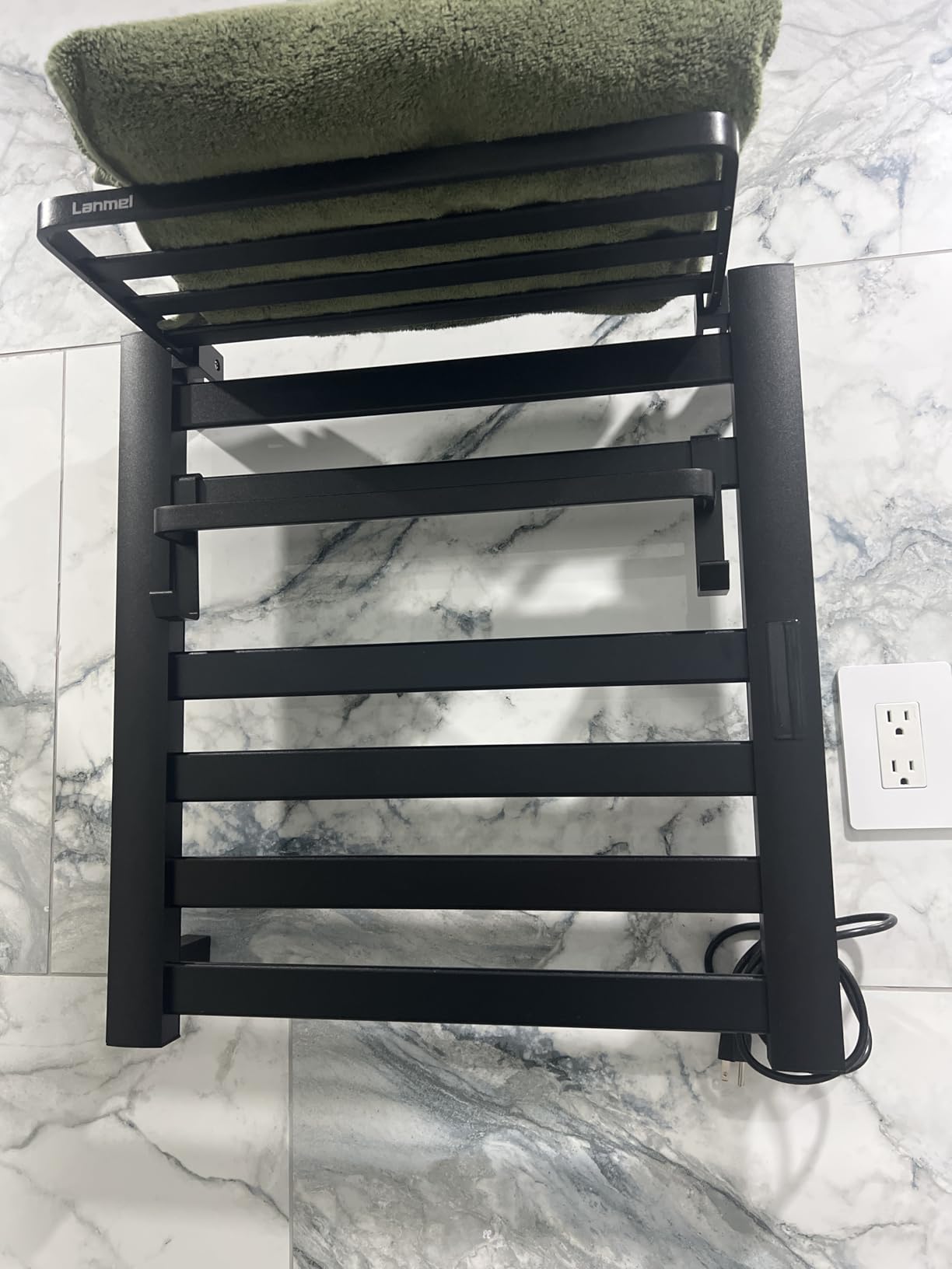 LANMEL Towel Warmers for Bathroom, Wall Mounted Heated Towel Dryer Rack | 19.7