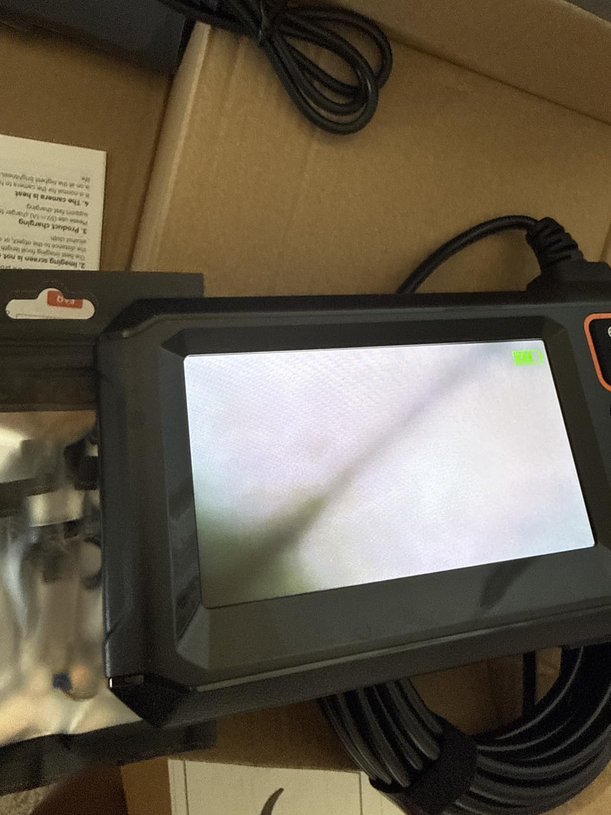 Endoscope Camera with Light, Inspection Borescope Camera with 4.3