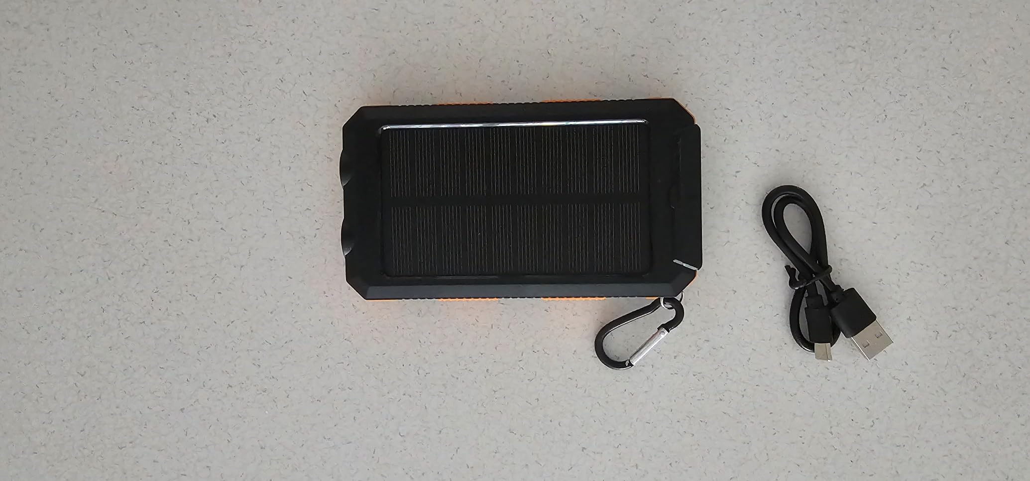 Durecopow Solar Charger Power Bank 20,000mAh, Portable Charger, 4 Cables 3 Ports Fast Charging External Battery Pack with USB C for Cell Phones, Solar Panel Charger with Dual Flashlight for Camping customer photo 1