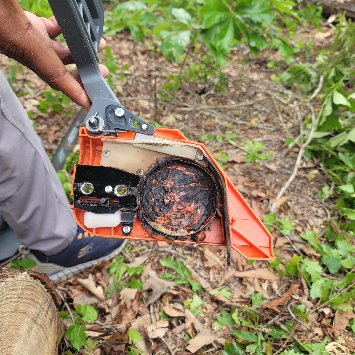 58cc Gas Chainsaw 2.8HP Gas Powered Chain Saw 18 20 Inch Guide Bar 2-Cycle Petrol Motosierra De Gasolina, Heavy Duty Handheld Chainsaw for Tree Cutting Firewood Logging customer photo 1