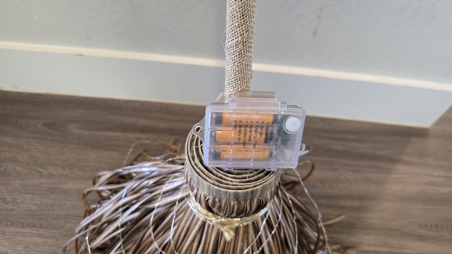 Halloween Decorations - 4.5FT Light Up Witch Broom | Vintage Rustic Farmhouse Fall Decor Indoor Outdoor Front Door Porch Patio Yard Decor customer photo 2