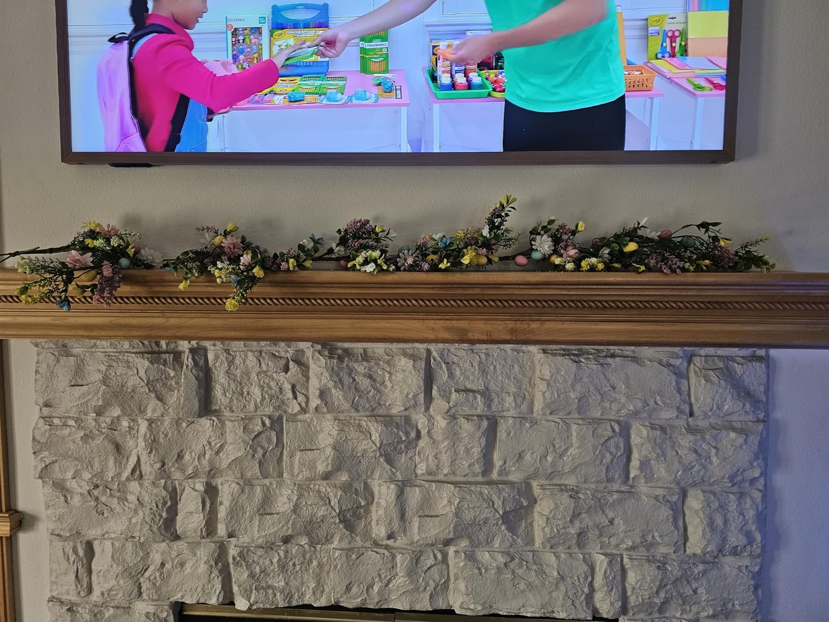 Fall Garland for Mantle, Thanksgiving Autumn Leaves Garlands for Decoration | 6Ft Fall Realistic Leaf Pumpkin Garland, Farmhouse Fall Garland Decorations for Home Mantle Fireplace Porch Table Decor customer photo 1