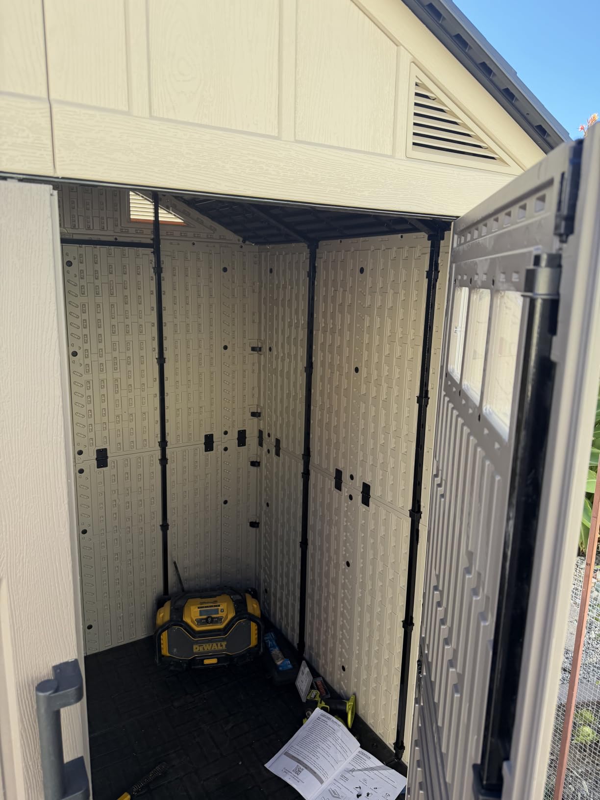 Aoxun 8x6 Ft Outdoor Storage Shed with Floor, Large Resin Outdoor Shed with Lockable Door & Windows, Garden HDPE Sheds for Lawn Tools, Pool Supplies & Bikes customer photo 1