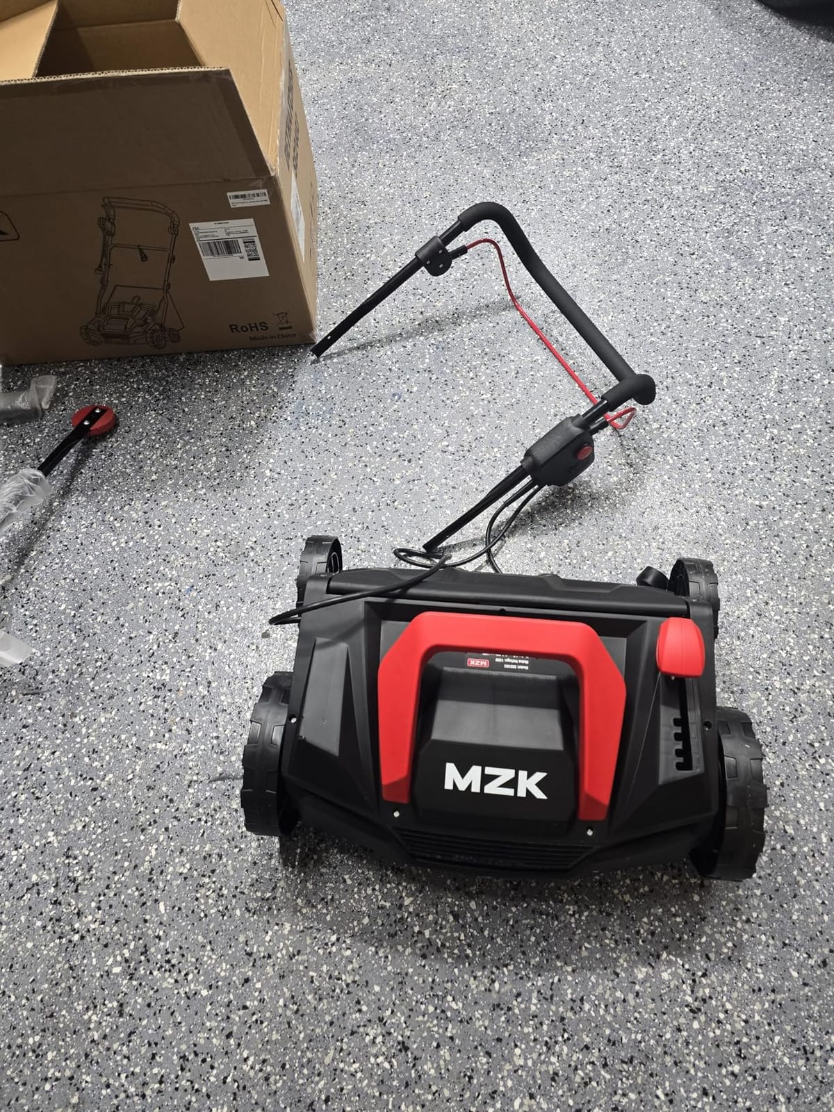 MZK 15-Inch Lawn Dethatcher, Electric Scarifier with Bag, Wider 15-inch path, adjustable height, and 8-gal collection bag help improve lawn airflow and growth customer photo 2