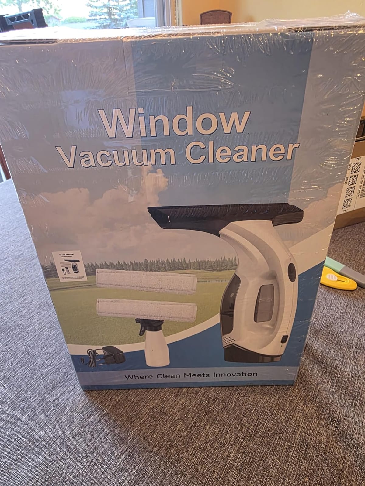 Window Vacuum Squeegee Cordless, Window Vacuum Cleaner with 2000Pa Streak-Free Suction, 30–40