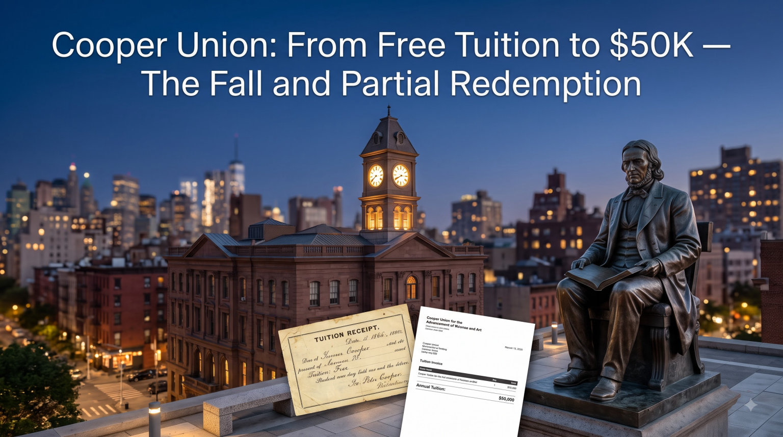 Cooper Union: From Free Tuition to $50K — The Fall and Partial Redemption