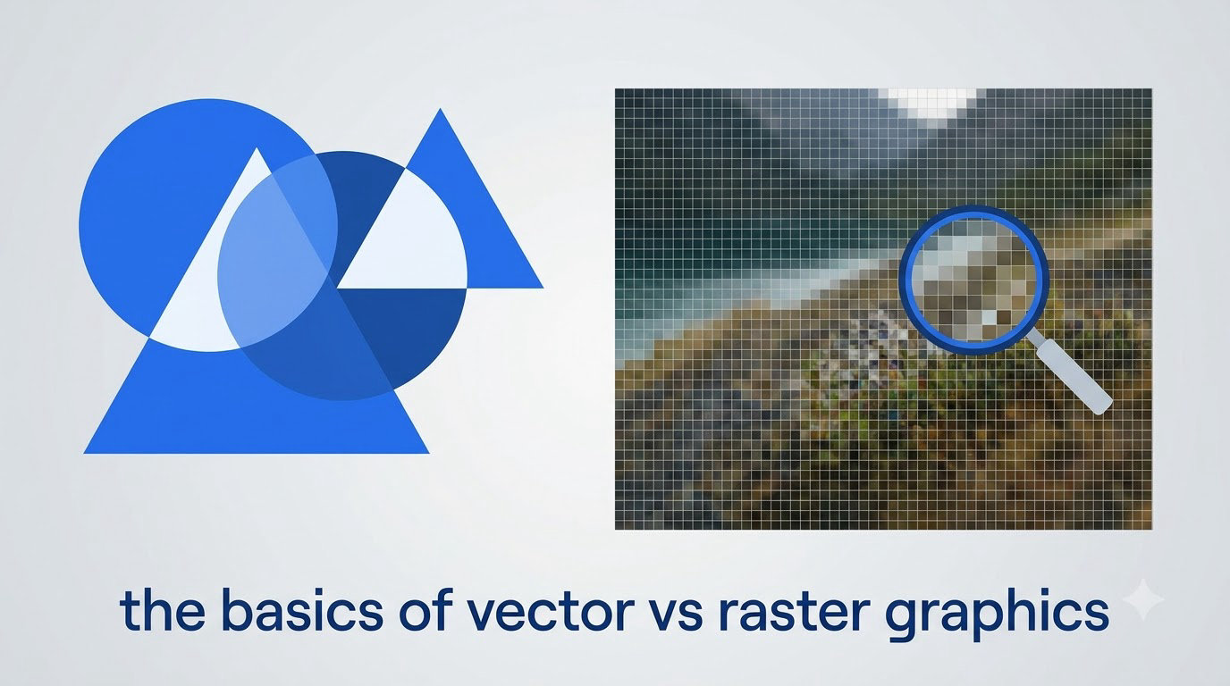 the basics of vector vs raster graphics