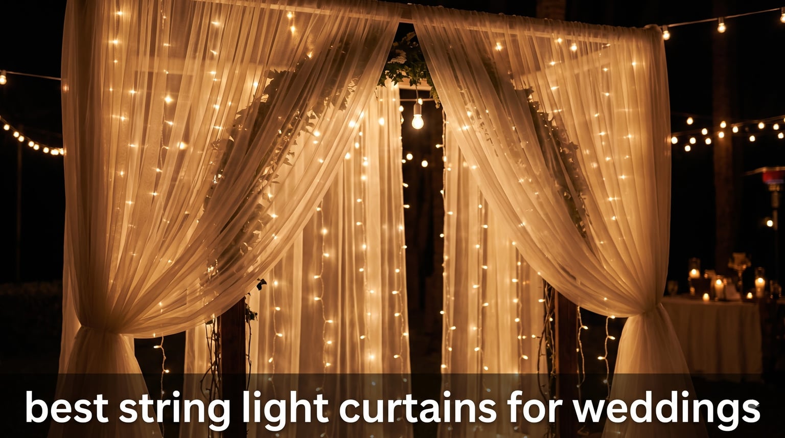 best string light curtains for weddings