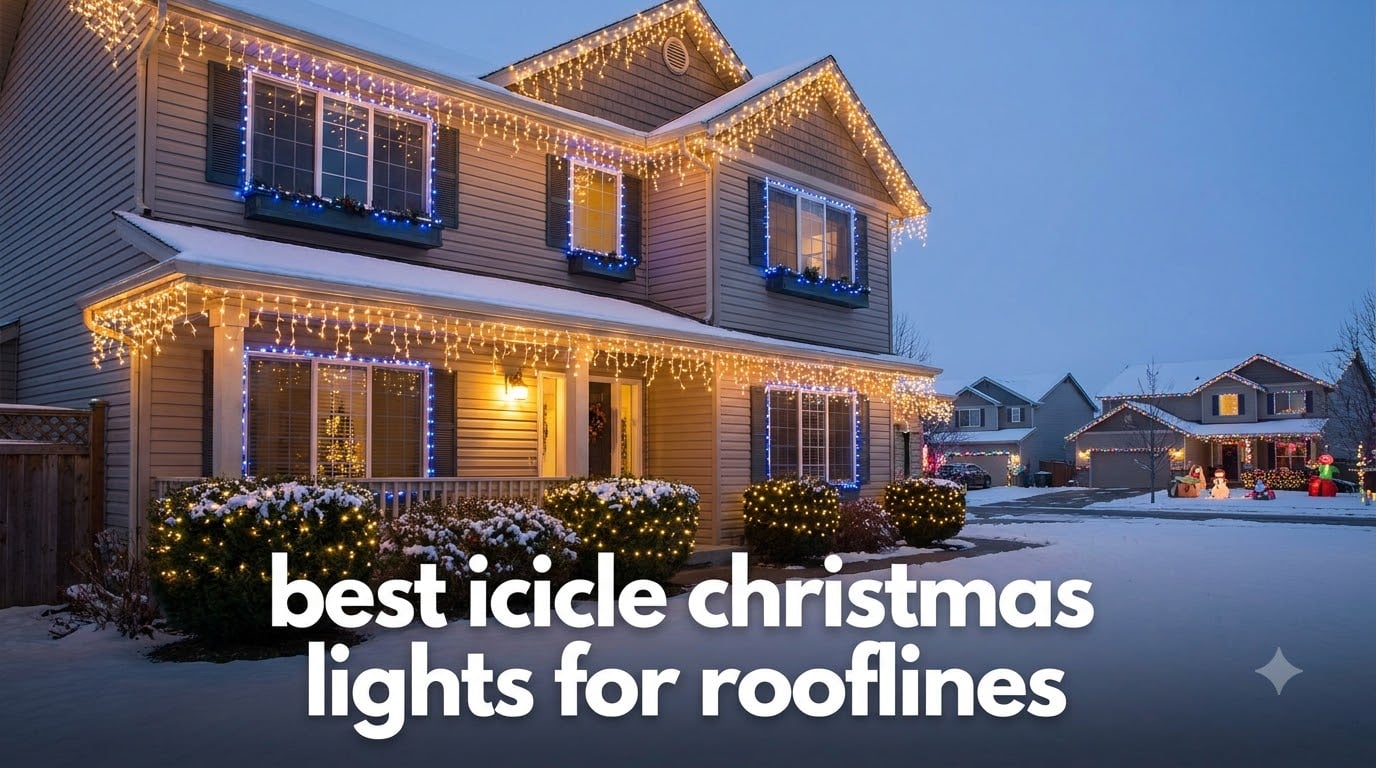 best icicle christmas lights for rooflines