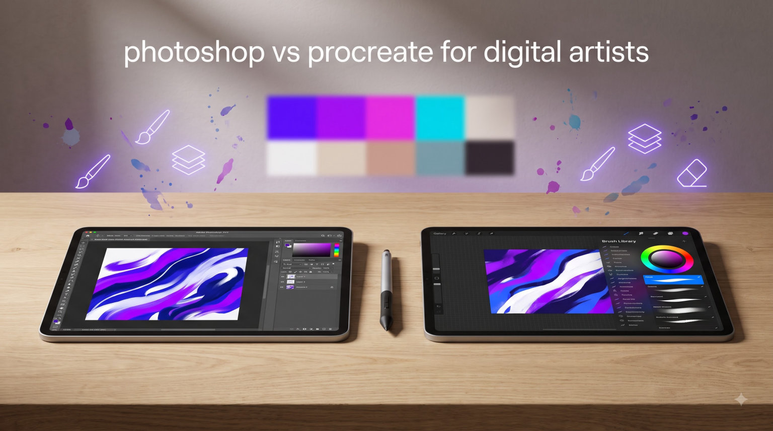 photoshop vs procreate for digital artists