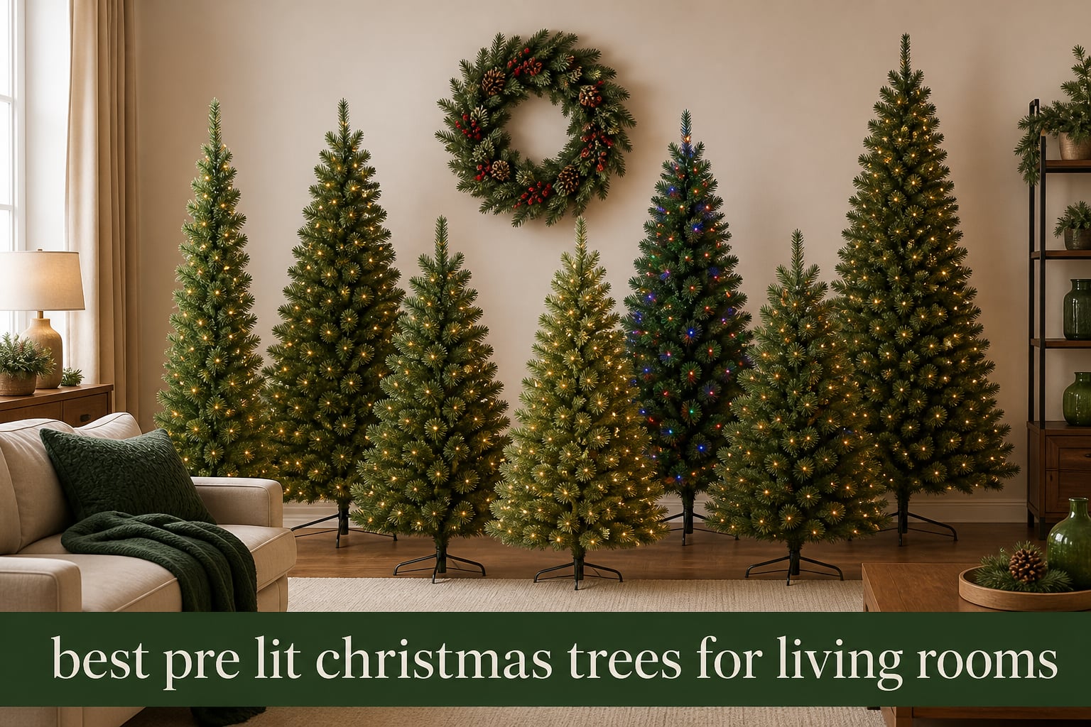 best pre lit christmas trees for living rooms