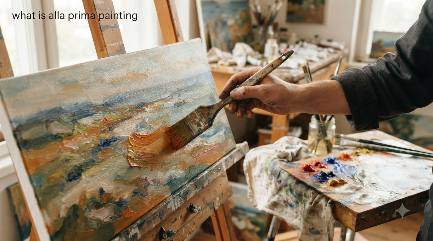 what is alla prima painting