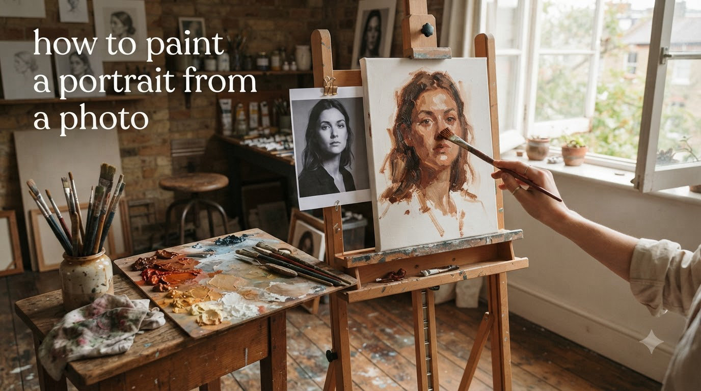 how to paint a portrait from a photo