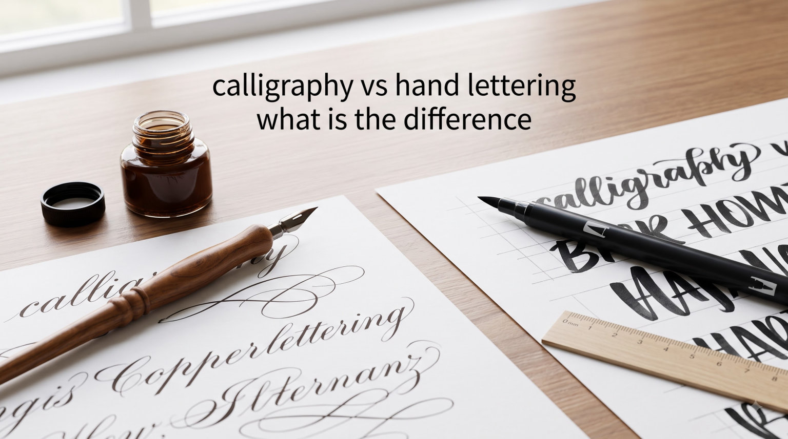 calligraphy vs hand lettering what is the difference