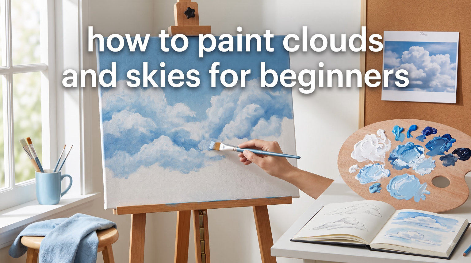 how to paint clouds and skies for beginners