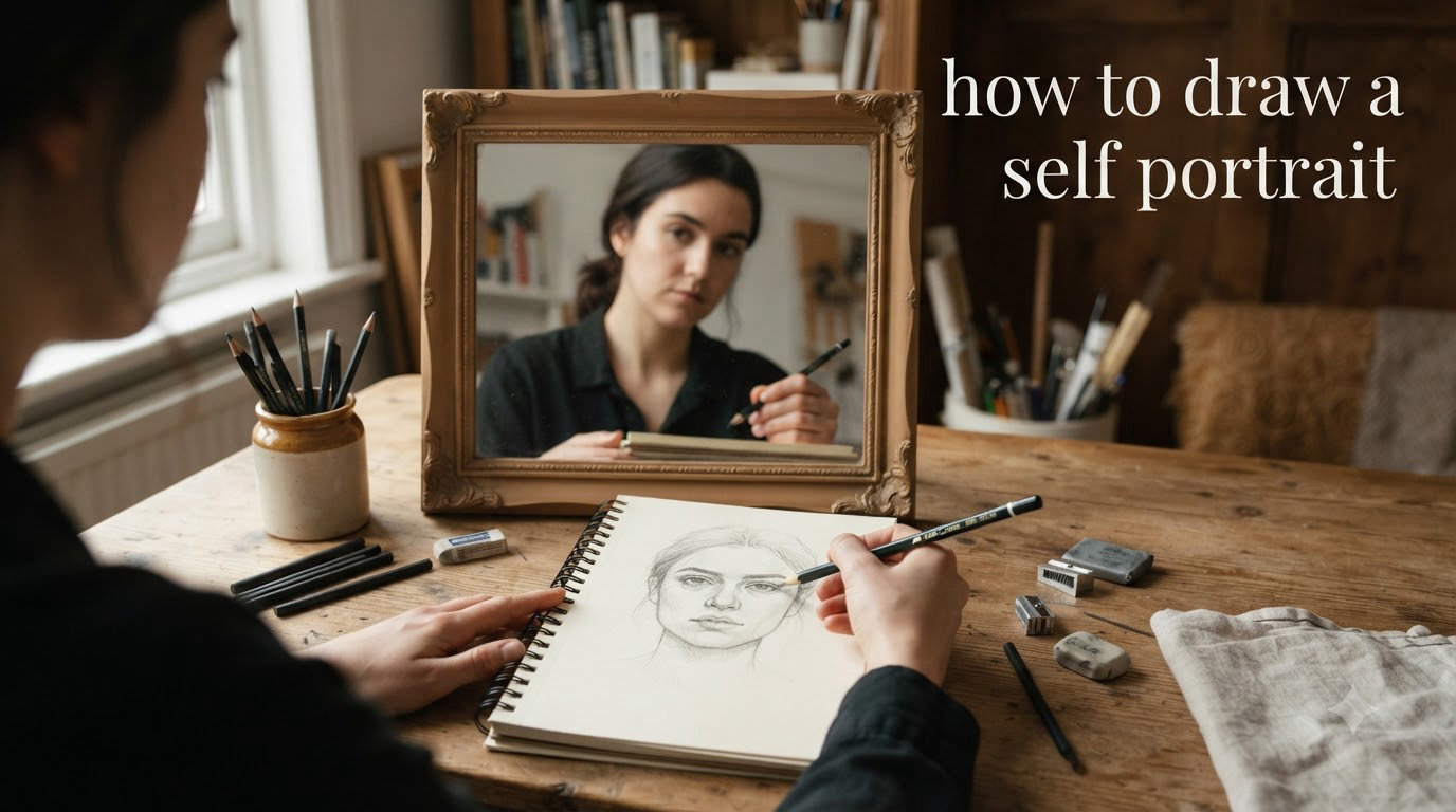 how to draw a self portrait